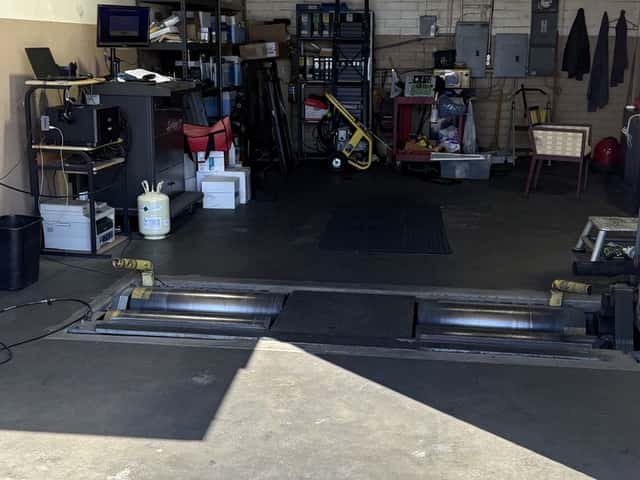 Interior inspection bay at In & Out Smog Check in Placentia